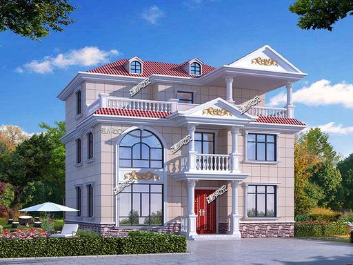 氣質(zhì)突出的歐式別墅設(shè)計(jì)圖，三四十萬建，在農(nóng)村倍受歡迎