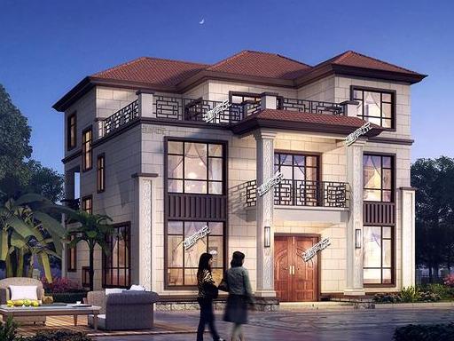 占地146平三層豪華新中式別墅設(shè)計(jì)圖，村里人都搶著蓋，超贊