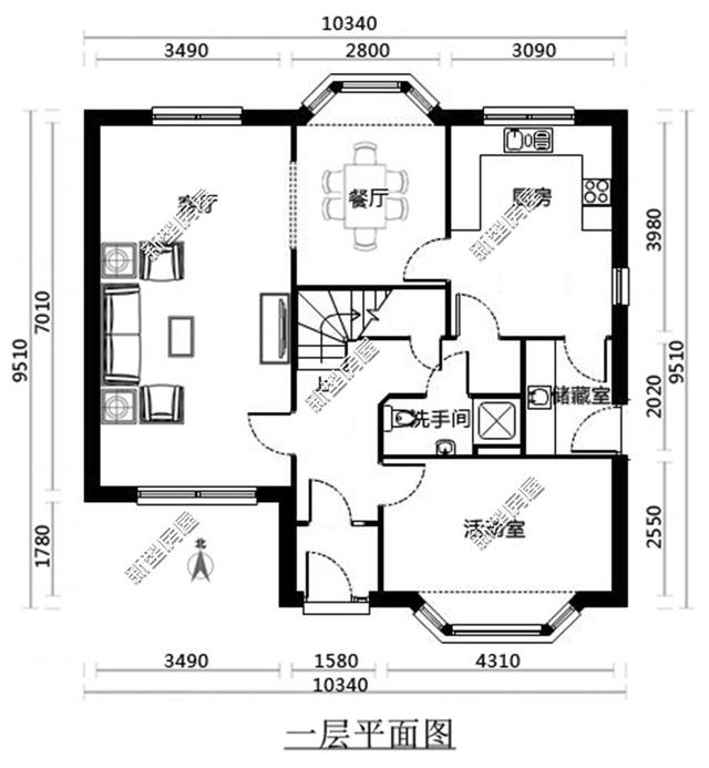 5套10米面寬的農(nóng)村別墅設(shè)計(jì)圖，第4套20多萬(wàn)你建嗎？