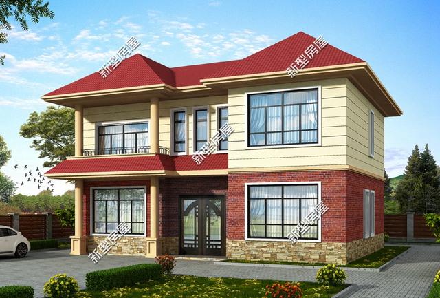 5套10米面寬的農(nóng)村別墅設(shè)計(jì)圖，第4套20多萬(wàn)你建嗎？