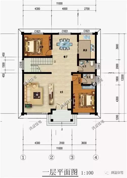 這5套三層農(nóng)村別墅設(shè)計(jì)圖，你確是要看一看，40多萬建出百萬效果