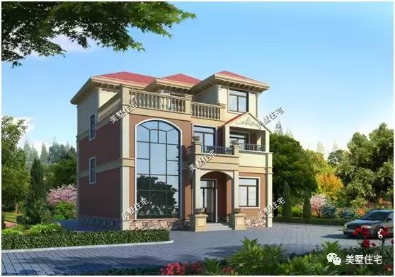 這5套三層農(nóng)村別墅設(shè)計(jì)圖，你確是要看一看，40多萬建出百萬效果