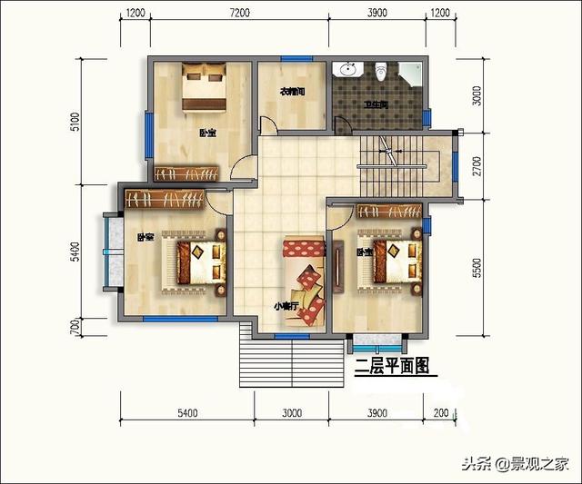 新中式三層農(nóng)村別墅設(shè)計圖，139平帶地下室