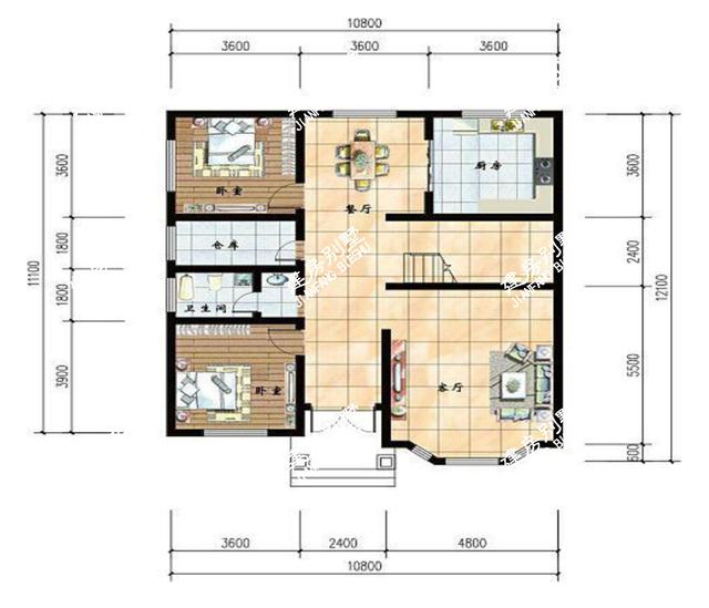 農(nóng)村二層小別墅設計圖推薦，除了外觀精致，布局更重要