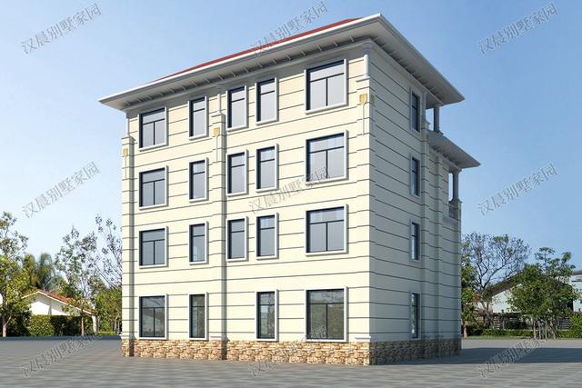 四層農(nóng)村獨(dú)棟別墅設(shè)計(jì)圖，15X14.2米旋轉(zhuǎn)樓梯+挑空客廳+神臺(tái)