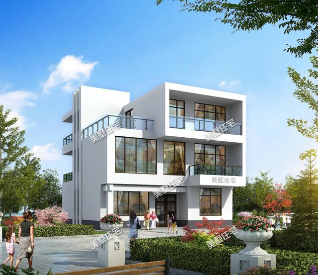 農(nóng)村11×13米現(xiàn)代別墅設(shè)計圖，150平設(shè)6室2廳附上室內(nèi)裝修圖