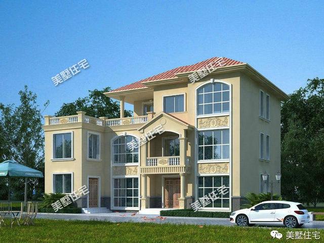 江西人喜歡的典雅低調(diào)三層別墅設(shè)計(jì)圖，功能實(shí)用造型大方