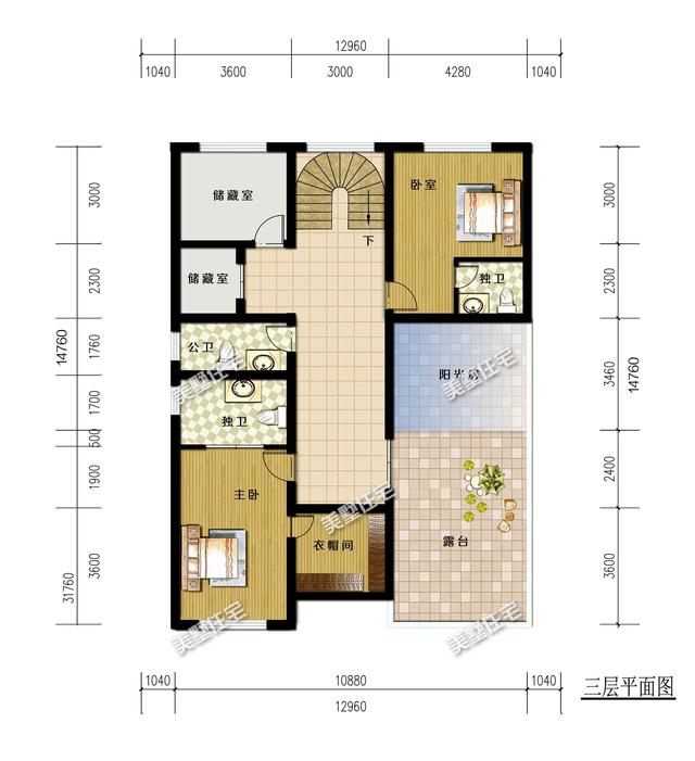 江西人喜歡的典雅低調(diào)三層別墅設(shè)計(jì)圖，功能實(shí)用造型大方