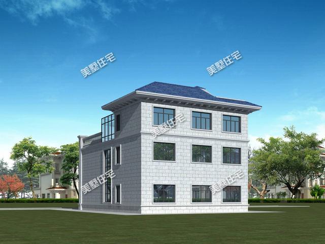 江西人喜歡的典雅低調(diào)三層別墅設(shè)計(jì)圖，功能實(shí)用造型大方