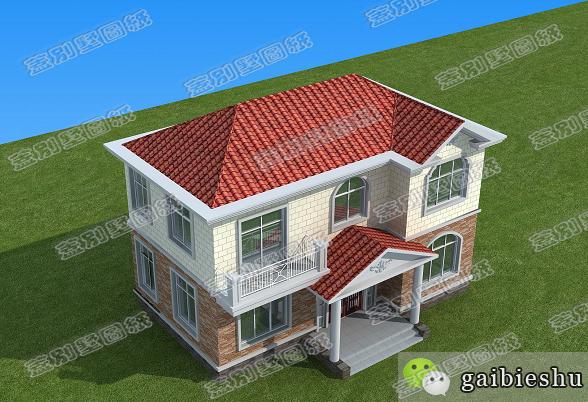 農村二層小別墅全套設計施工圖，符合現(xiàn)代人的審美及生活習慣，經濟實用