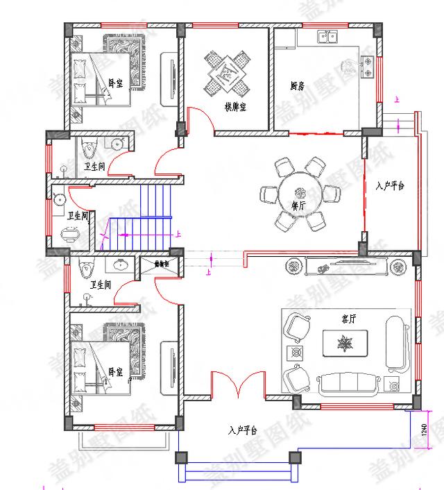 經(jīng)濟實用農(nóng)村三層自建房設(shè)計圖紙，設(shè)計簡約大方，屬于簡歐風(fēng)格，臥室很多