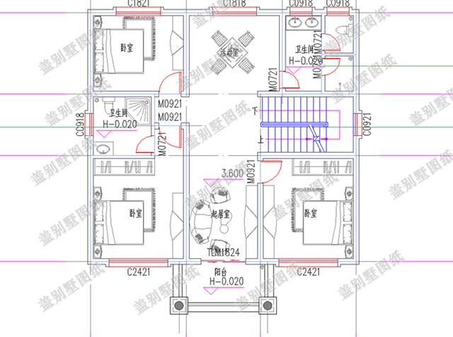 磚混結(jié)構(gòu)農(nóng)村三層別墅房屋設(shè)計(jì)圖，戶型合理大氣美觀