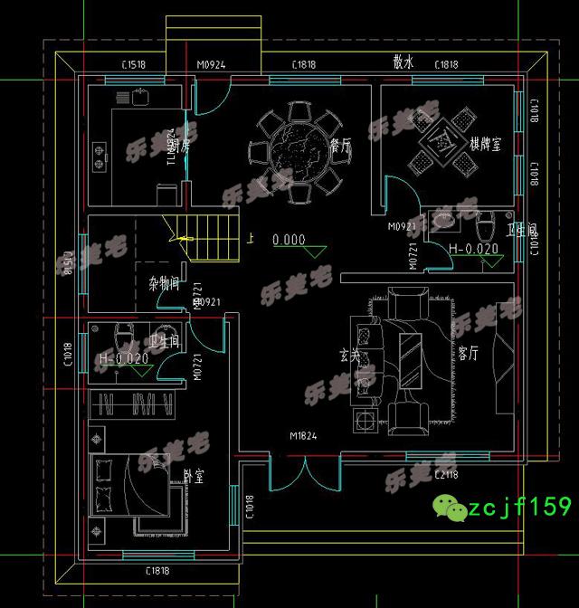 簡(jiǎn)單實(shí)用農(nóng)村二層自建房住宅設(shè)計(jì)效果圖，平屋頂設(shè)計(jì)，符合農(nóng)村生活習(xí)慣