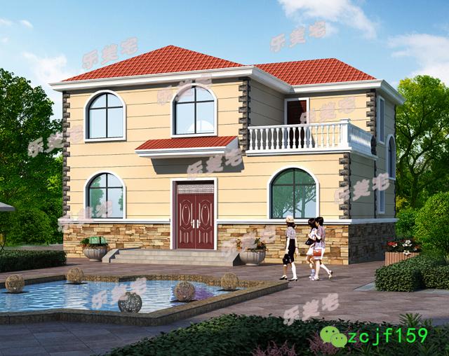 歐式田園風(fēng)二層小別墅設(shè)計(jì)圖，清新自然，溫馨優(yōu)雅