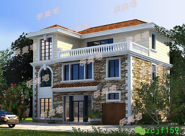 歐式風(fēng)格別墅設(shè)計(jì)農(nóng)村小洋樓自建房設(shè)計(jì)圖，低調(diào)典雅，明快跳躍