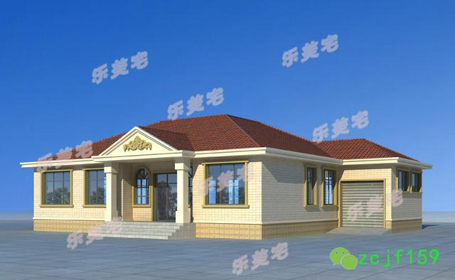 一層農(nóng)村小別墅設(shè)計效果圖設(shè)計施工圖，美觀大方，造價經(jīng)濟實惠