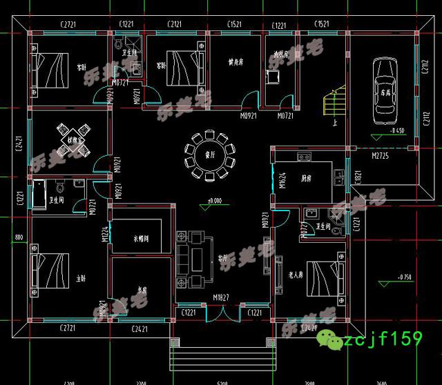 一層農(nóng)村小別墅設(shè)計效果圖設(shè)計施工圖，美觀大方，造價經(jīng)濟實惠