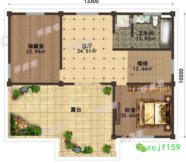 農(nóng)村帶大露臺(tái)四層歐式別墅設(shè)計(jì)圖，簡(jiǎn)單大氣，柔美溫馨