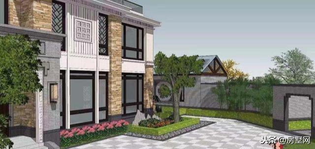 三層新中式別墅設(shè)計(jì)圖，風(fēng)格中西結(jié)合，設(shè)計(jì)感十足