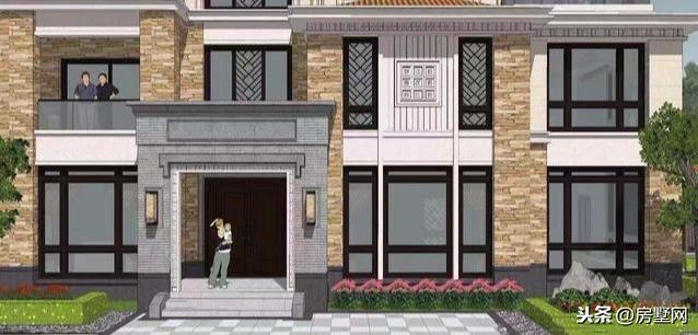 三層新中式別墅設(shè)計(jì)圖，風(fēng)格中西結(jié)合，設(shè)計(jì)感十足