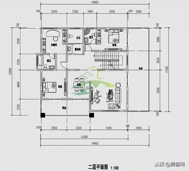 三層中式徽派別墅設(shè)計圖，別墅空間大，滿足一家人的居住，美到拉仇恨