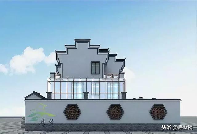 三層中式徽派別墅設(shè)計圖，別墅空間大，滿足一家人的居住，美到拉仇恨
