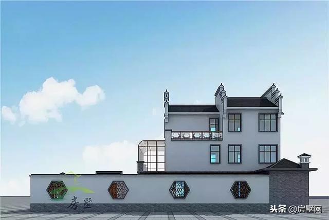 三層中式徽派別墅設(shè)計圖，別墅空間大，滿足一家人的居住，美到拉仇恨