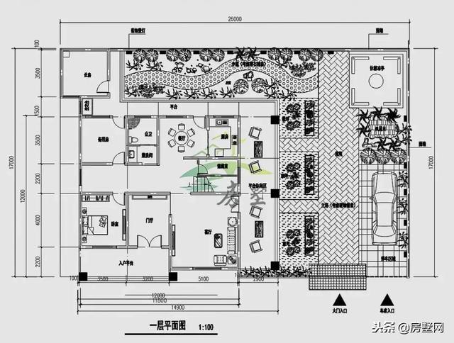 三層中式徽派別墅設(shè)計圖，別墅空間大，滿足一家人的居住，美到拉仇恨