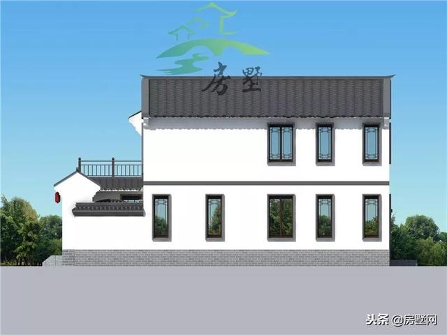 磚混結(jié)構(gòu)中式二層別墅設(shè)計(jì)圖，韻味十足，帶給你最好的居住體驗(yàn)
