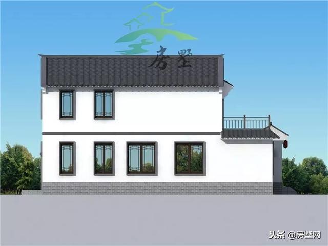 磚混結(jié)構(gòu)中式二層別墅設(shè)計(jì)圖，韻味十足，帶給你最好的居住體驗(yàn)