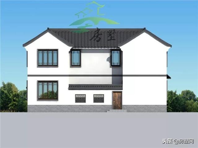 磚混結(jié)構(gòu)中式二層別墅設(shè)計(jì)圖，韻味十足，帶給你最好的居住體驗(yàn)