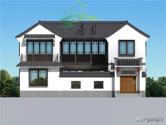 磚混結(jié)構(gòu)中式二層別墅設(shè)計(jì)圖，韻味十足，帶給你最好的居住體驗(yàn)