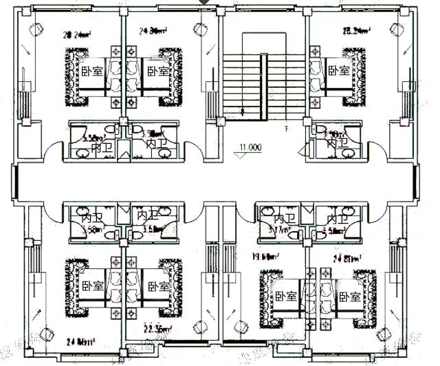 三層農(nóng)村中式別墅設計圖，戶型對稱設計，優(yōu)雅大氣