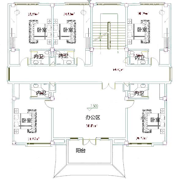 三層農(nóng)村中式別墅設計圖，戶型對稱設計，優(yōu)雅大氣