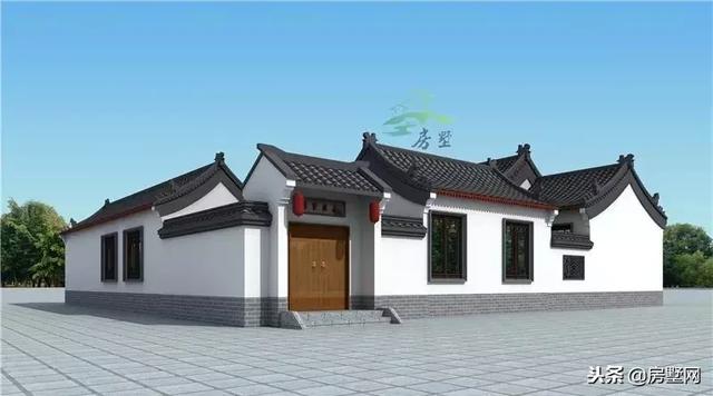 一層四合院別墅設計圖，別致的格局，時代感非常強