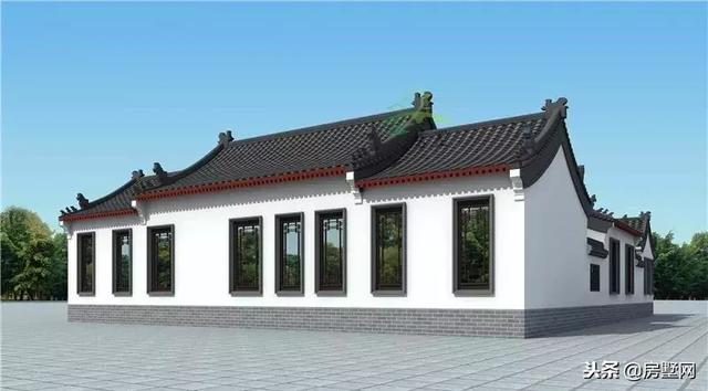 一層四合院別墅設計圖，別致的格局，時代感非常強