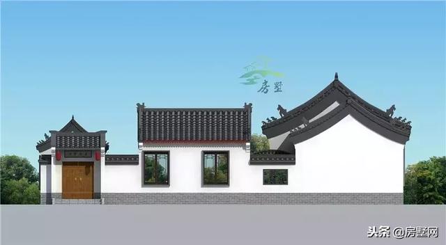 一層四合院別墅設計圖，別致的格局，時代感非常強