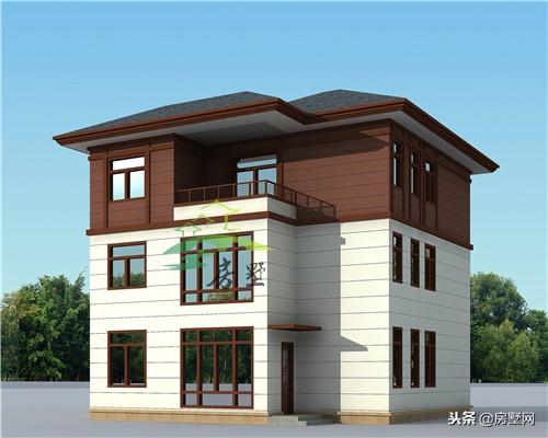 農村中式別墅設計圖，外觀造型古樸大方，色彩清新淡雅