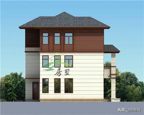 農村中式別墅設計圖，外觀造型古樸大方，色彩清新淡雅