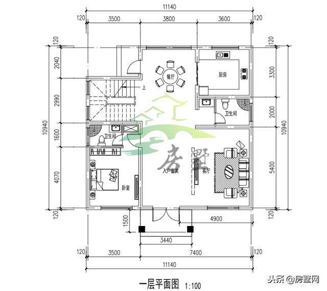 農村中式別墅設計圖，外觀造型古樸大方，色彩清新淡雅