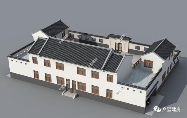 這款中式四合院別墅設(shè)計圖，秀氣又美觀，住起來相當(dāng)舒適