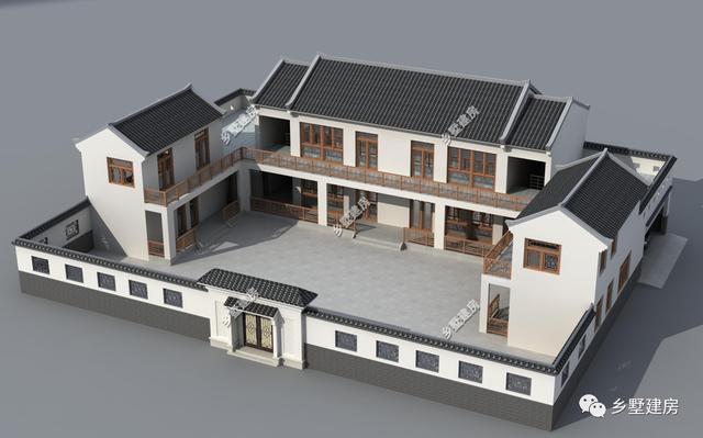 這款中式四合院別墅設(shè)計圖，秀氣又美觀，住起來相當(dāng)舒適