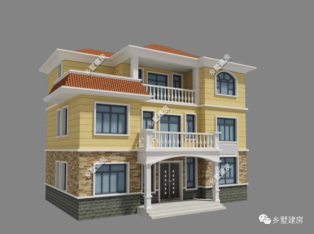 13x9米三層歐式別墅設(shè)計(jì)圖，設(shè)計(jì)美觀又大氣，越看越好看