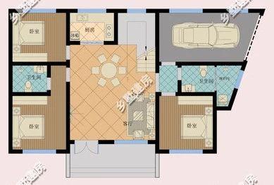 帶車(chē)庫(kù)的三層別墅設(shè)計(jì)圖，采光好，美觀實(shí)用