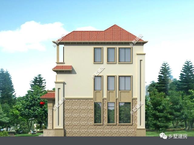 很贊的一款占地面積140平的三層別墅設(shè)計圖，滿滿的華麗麗豪宅既視感