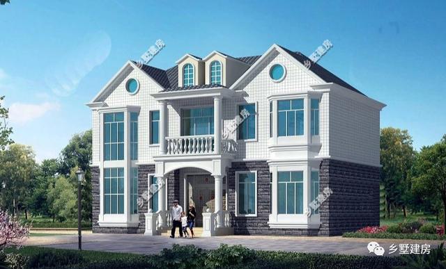 很贊的一款占地面積140平的三層別墅設(shè)計圖，滿滿的華麗麗豪宅既視感