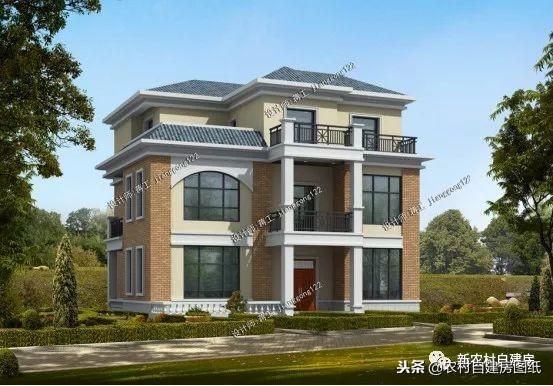 5款三層農(nóng)村建房別墅設計圖，豪華大氣，外觀經(jīng)典，三代不過時