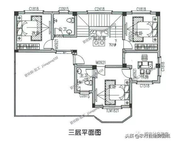 5款三層農(nóng)村建房別墅設計圖，豪華大氣，外觀經(jīng)典，三代不過時