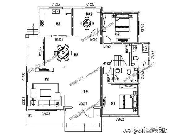 5款三層農(nóng)村建房別墅設計圖，豪華大氣，外觀經(jīng)典，三代不過時