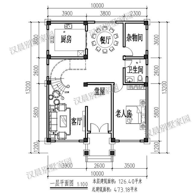 10X13.2米四層農(nóng)村別墅設(shè)計(jì)圖，住起來(lái)比城里商品房要舒服多了